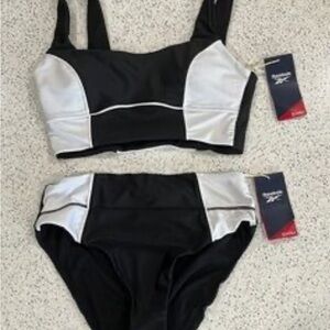 REEBOK COLORBLOCK HIGH-WAIST BIKINI TWO PIECES SIZE M